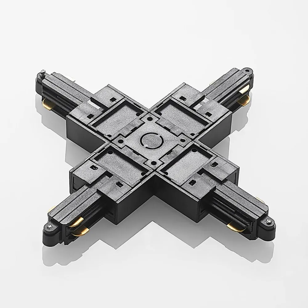 Skinnesystem ^ Lindby X-connector Linaro, sort, 1-faset system
