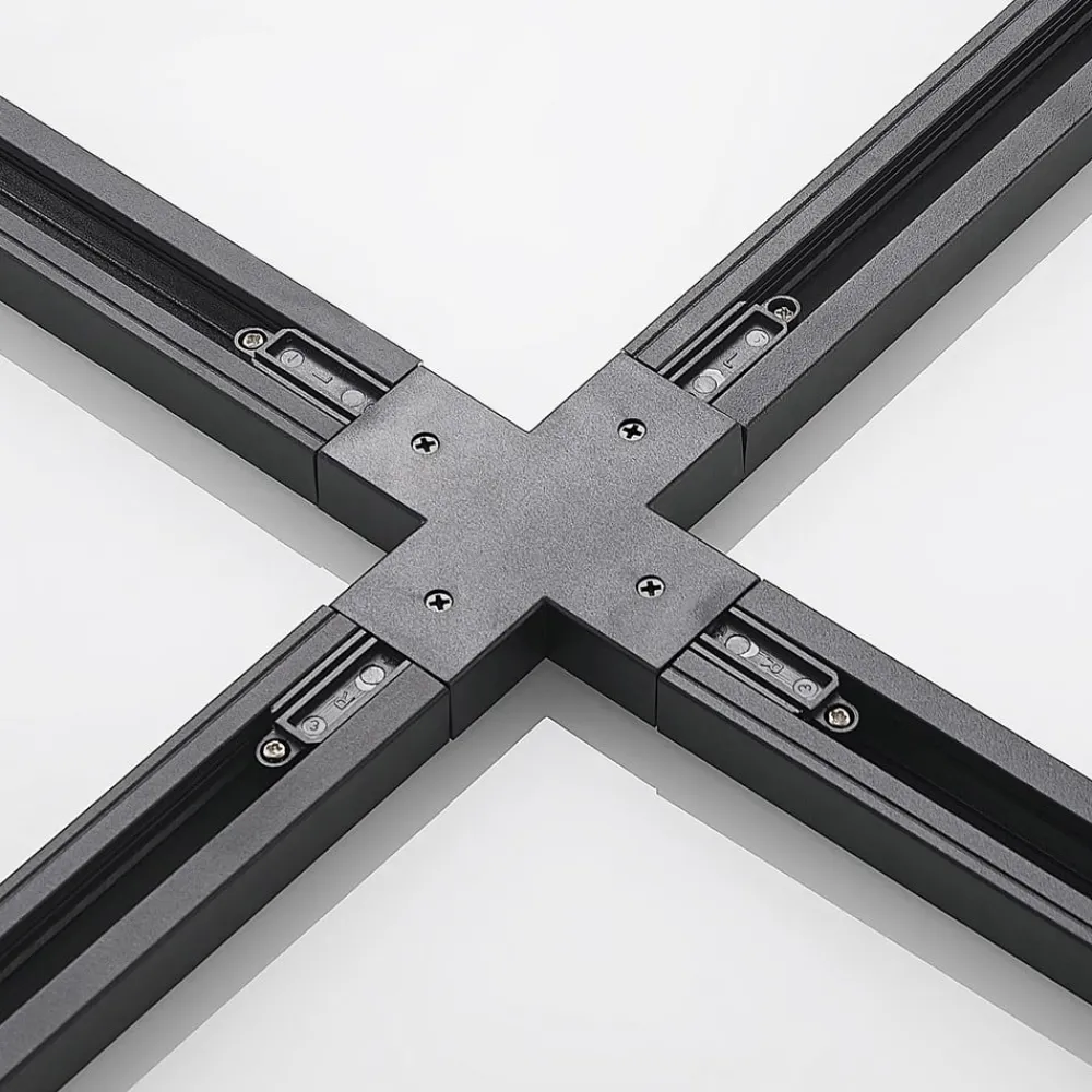 Skinnesystem ^ Lindby X-connector Linaro, sort, 1-faset system