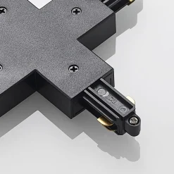 Skinnesystem ^ Lindby X-connector Linaro, sort, 1-faset system