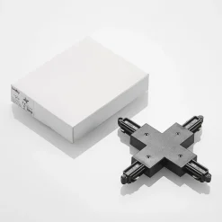 Skinnesystem ^ Lindby X-connector Linaro, sort, 1-faset system