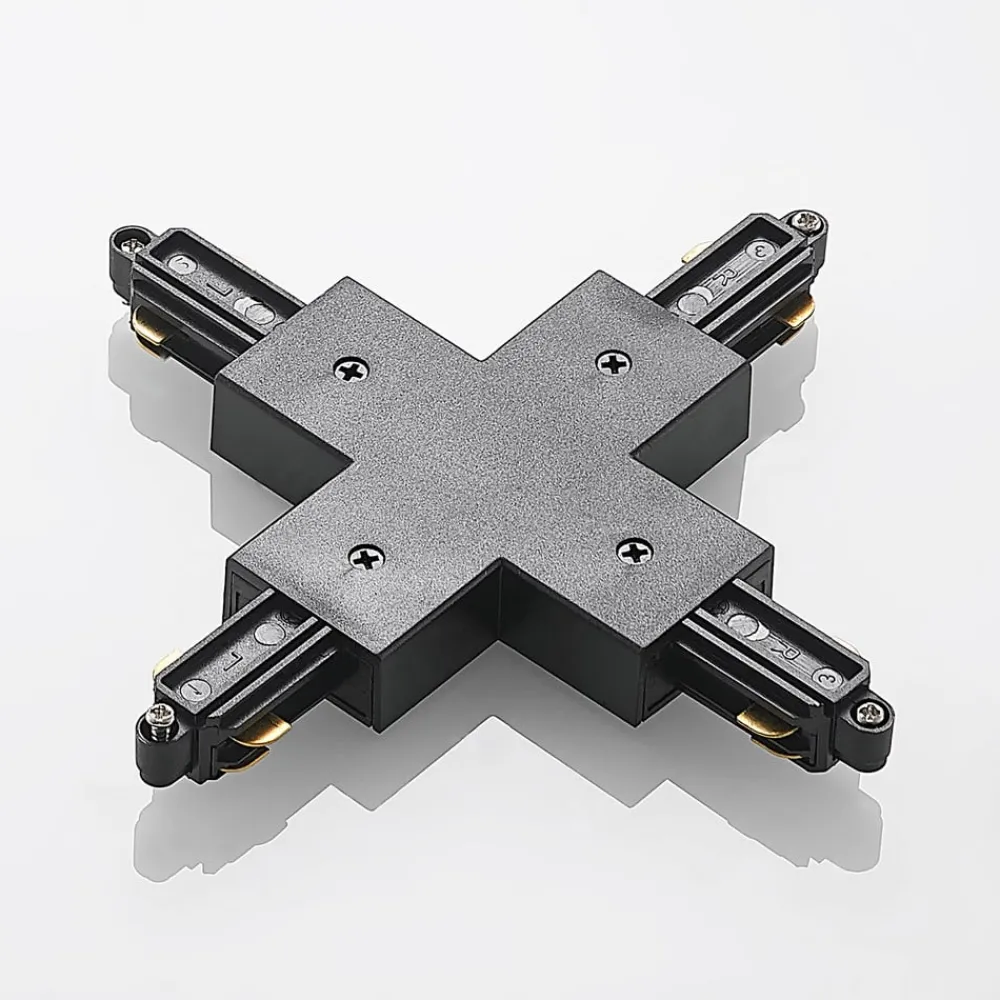 Skinnesystem ^ Lindby X-connector Linaro, sort, 1-faset system