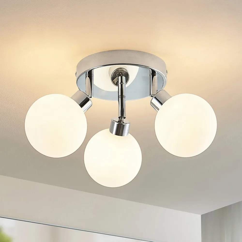 Lindby Loftlamper|Loftlamper > Zaniba loftslampe, krom, rund