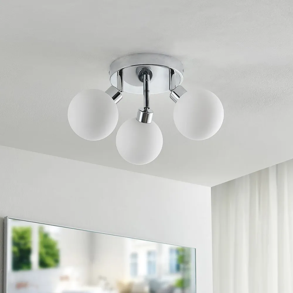 Lindby Loftlamper|Loftlamper > Zaniba loftslampe, krom, rund