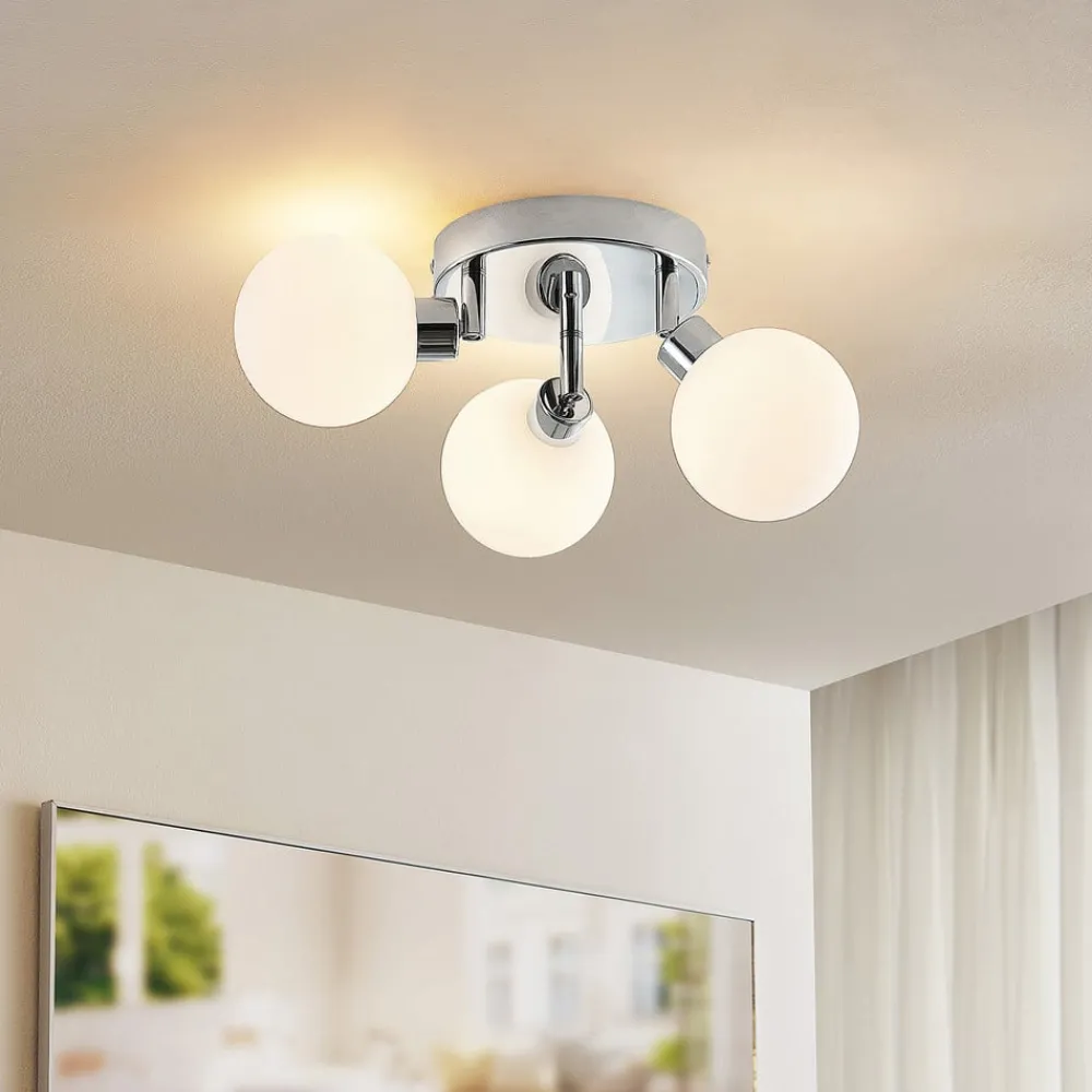 Lindby Loftlamper|Loftlamper > Zaniba loftslampe, krom, rund