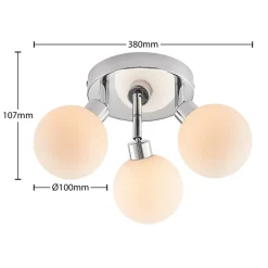 Lindby Loftlamper|Loftlamper > Zaniba loftslampe, krom, rund