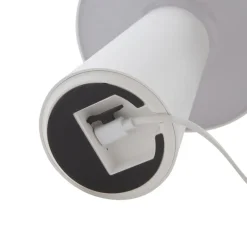 Lindby Dekorationsbelysning|Bordlamper > Zyre LED genopladelig bordlampe, hvid, IP44, touchdæmper