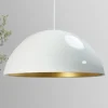 ROYALTECH Pendellamper > Lipeo hængelampe, hvid/guld, Ø 40 cm, metal, E27