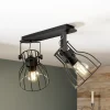 TK Lighting Loftlamper > Loftlampe Alano, sort, 2 lyskilder
