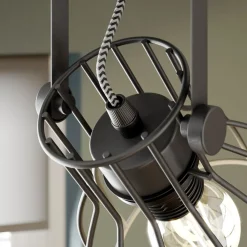 TK Lighting Loftlamper > Loftlampe Alano, sort, 2 lyskilder