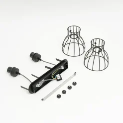 TK Lighting Loftlamper > Loftlampe Alano, sort, 2 lyskilder