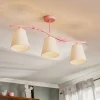 Loftlamper ^ Eko-Light Loftlampe Alice, pink, tre hvide stofskærme