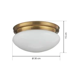 Gang|Loftlamper ^ Berliner Messinglampen Loftlampe Arian i messing, 30 cm