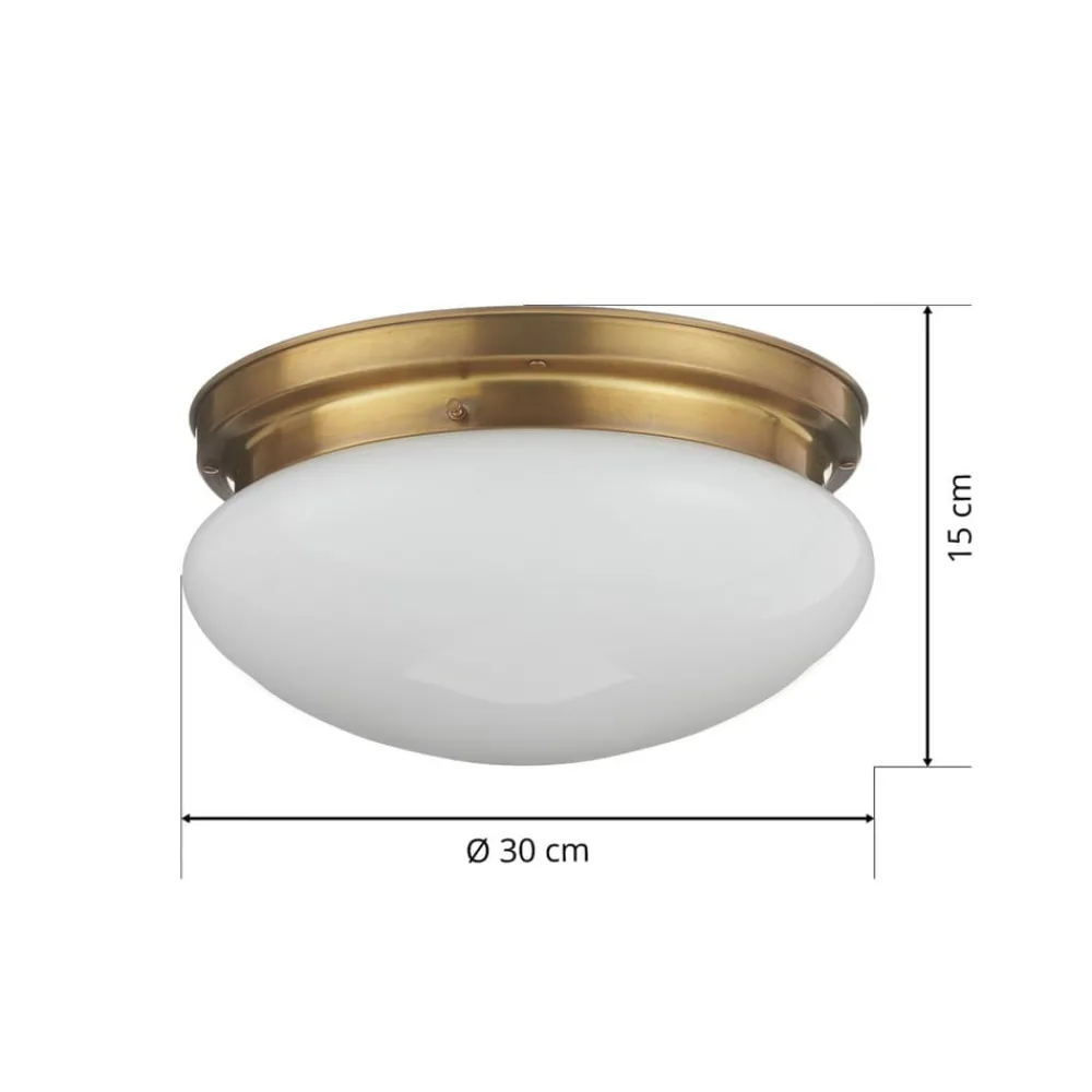 Gang|Loftlamper ^ Berliner Messinglampen Loftlampe Arian i messing, 30 cm