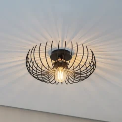 Loftlamper ^ Opviq Loftlampe Aspendos N-641, sort, metal, Ø 36 cm