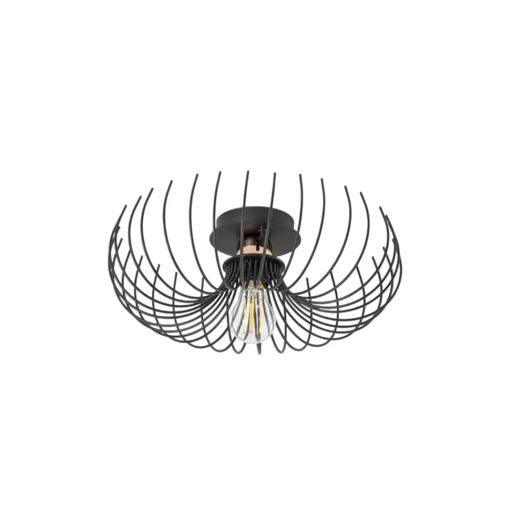 Loftlamper ^ Opviq Loftlampe Aspendos N-641, sort, metal, Ø 36 cm