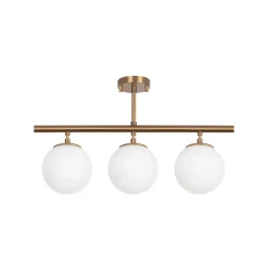 Opviq Gang|Loftlamper > Loftlampe Atmaca, 3 lyskilder, antik guld, glas, 60 cm