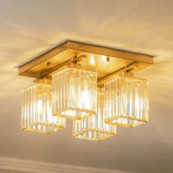 Avonni Loftlamper > Loftlampe AV-1795-4E 4 lyskilder, kvadratisk, antik guld