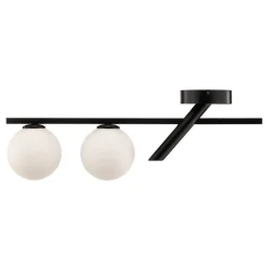 SIGMA Loftlamper > Loftlampe Baleo, sort/opal, 2 lyskilder