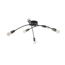 Opviq Loftlamper|Loftlamper > Loftlampe Banana, sort, metal, 67 cm, 6 lyskilder, E27