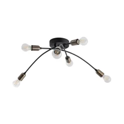 Opviq Loftlamper|Loftlamper > Loftlampe Banana, sort, metal, 67 cm, 6 lyskilder, E27