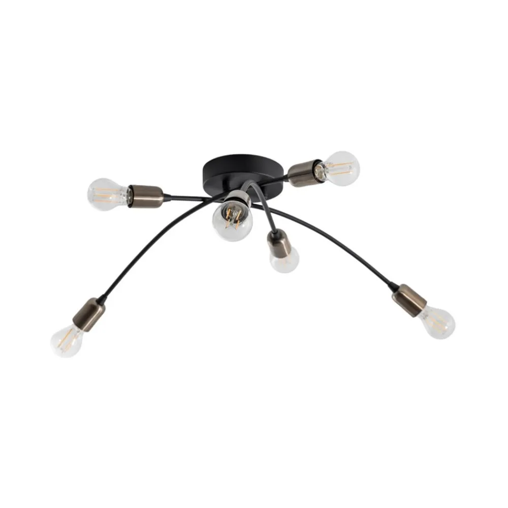 Opviq Loftlamper|Loftlamper > Loftlampe Banana, sort, metal, 67 cm, 6 lyskilder, E27