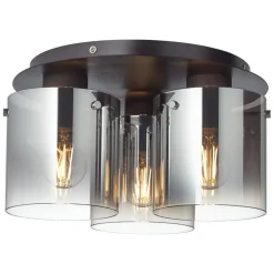 Loftlamper ^ Brilliant Loftlampe Beth med røgglas, 3 lyskilder