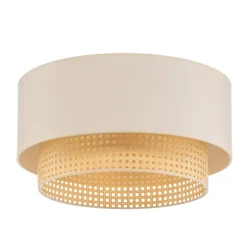 Duolla Loftlamper > Loftlampe Boho, Ø 45 cm, creme-hvid/rattan