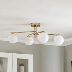 Lucea Gang|Loftlamper > Loftlampe Bumerang, guld, 4 lyskilder
