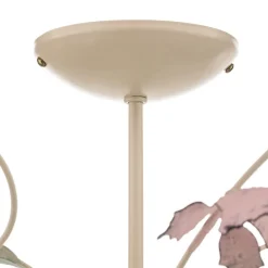 Luminex Loftlamper|Loftlamper > Loftlampe BUTTERFLY, creme/grøn/rosa, stål, 5 lyskilder