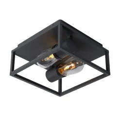 Lucide Loftlamper > Loftlampe Carlyn badeværelse 2 lyskilder sort
