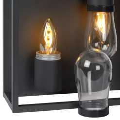 Lucide Loftlamper > Loftlampe Carlyn badeværelse 2 lyskilder sort