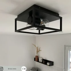 Lucide Loftlamper > Loftlampe Carlyn badeværelse 2 lyskilder sort