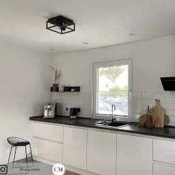 Lucide Loftlamper > Loftlampe Carlyn badeværelse 2 lyskilder sort