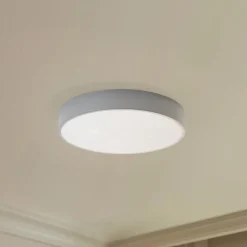 TEMAR LIGHTING Loftlamper > Loftlampe Cleo, Ø 50 cm, IP54, grå, metal, E27