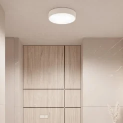 TEMAR LIGHTING Loftlamper|Loftlamper > Loftlampe Cleo, Ø 20 cm, IP54, hvid, metal, E27