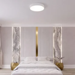 TEMAR LIGHTING Loftlamper|Loftlamper > Loftlampe Cleo, Ø 50 cm, IP54, hvid, metal, E27