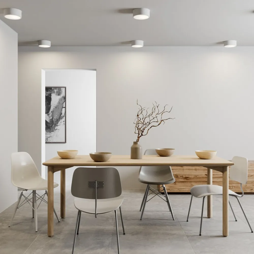 TEMAR LIGHTING Gang|Loftlamper > Loftlampe Cleo, Ø 20 cm, IP20, hvid, metal, E27