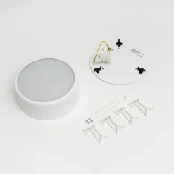 TEMAR LIGHTING Gang|Loftlamper > Loftlampe Cleo, Ø 20 cm, IP20, hvid, metal, E27