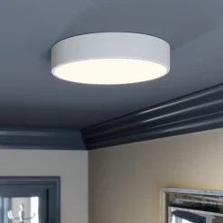 TEMAR LIGHTING Gang|Loftlamper > Loftlampe Cleo, Ø 40 cm, IP20, hvid, metal, E27