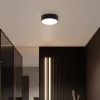 TEMAR LIGHTING Loftlamper|Loftlamper > Loftlampe Cleo, Ø 20 cm, IP54, sort, metal, E27