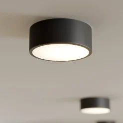 TEMAR LIGHTING Loftlamper|Loftlamper > Loftlampe Cleo, Ø 20 cm, IP20, sort, metal, E27