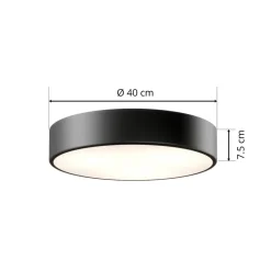 Gang|Loftlamper ^ TEMAR LIGHTING Loftlampe Cleo, Ø 40 cm, IP20, sort, metal, E27