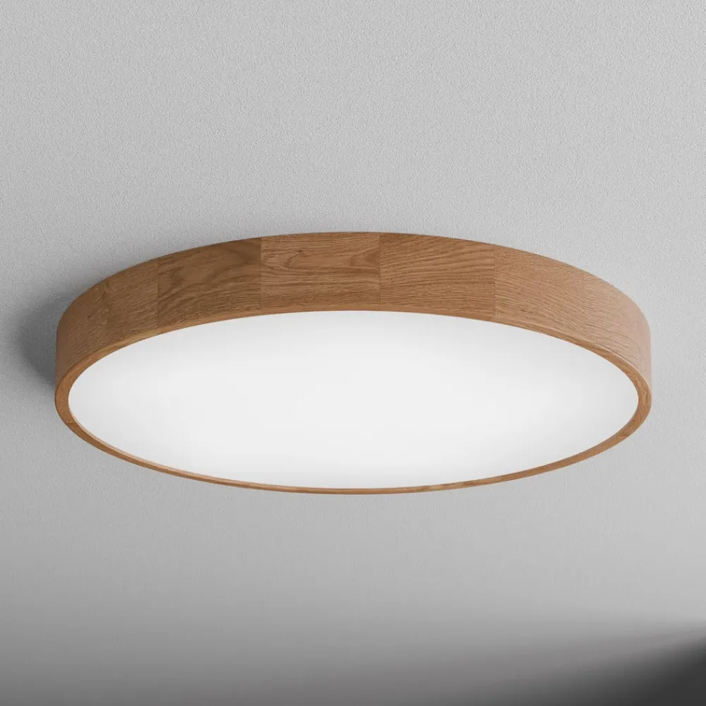 Loftlamper|Loftlamper ^ TEMAR LIGHTING Loftlampe Cleo DR800, egetræ, Ø 80 cm, 6 lyskilder, E27
