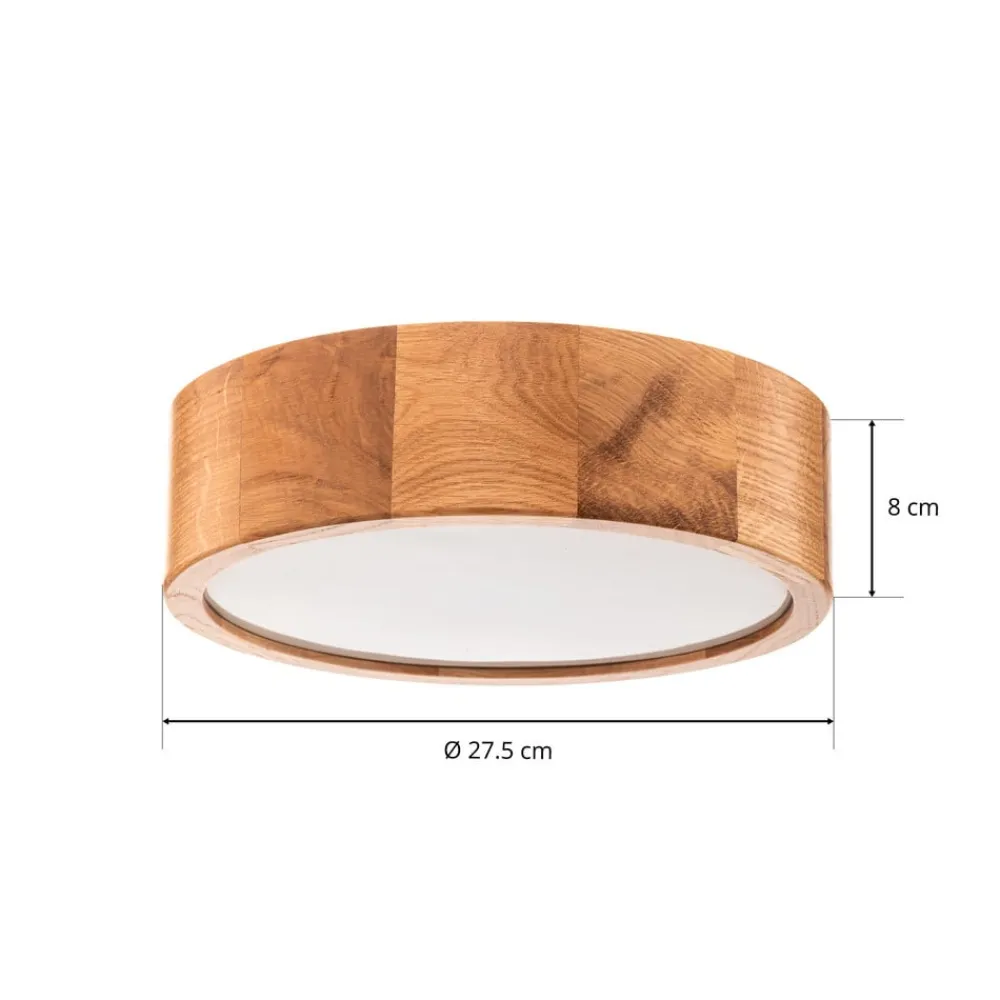 TEMAR LIGHTING Loftlamper|Loftlamper > Loftlampe Cleo DR275, IP54, Ø 27,5 cm, egetræ, E27
