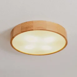 TEMAR LIGHTING Loftlamper|Loftlamper > Loftlampe Cleo DR475, IP20, sensor, Ø 48 cm, egetræ