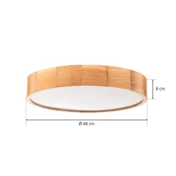 TEMAR LIGHTING Loftlamper|Loftlamper > Loftlampe Cleo DR475, IP20, sensor, Ø 48 cm, egetræ
