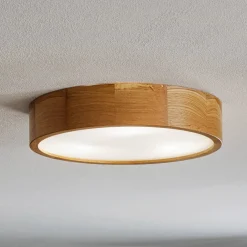 TEMAR LIGHTING Gang|Loftlamper > Loftlampe Cleo DR375, IP20, sensor, Ø 38 cm, egetræ