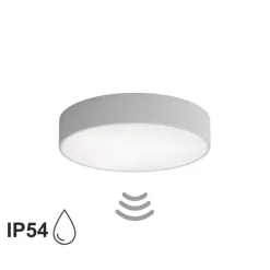 TEMAR LIGHTING Loftlamper > Loftlampe Cleo 400, grå, sensor, IP54, Ø 40 cm, metal