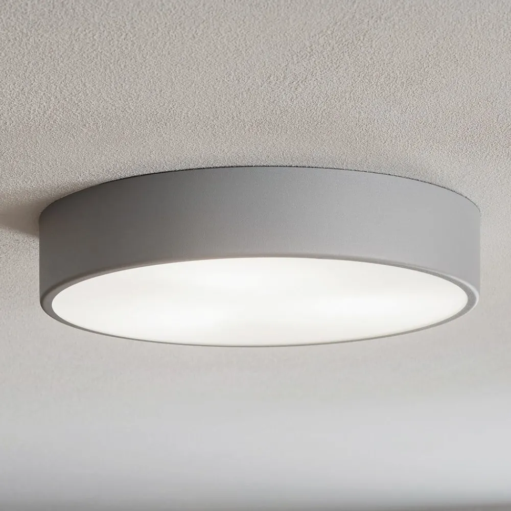 Loftlamper ^ TEMAR LIGHTING Loftlampe Cleo 400, grå, sensor, IP20, Ø 40 cm, metal