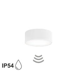 TEMAR LIGHTING Loftlamper > Loftlampe Cleo 200, hvid, sensor, IP54, Ø 20 cm, metal